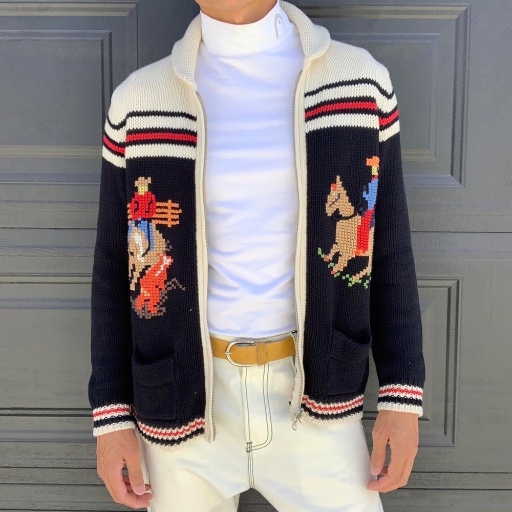 Relais knitwear zip cardigan